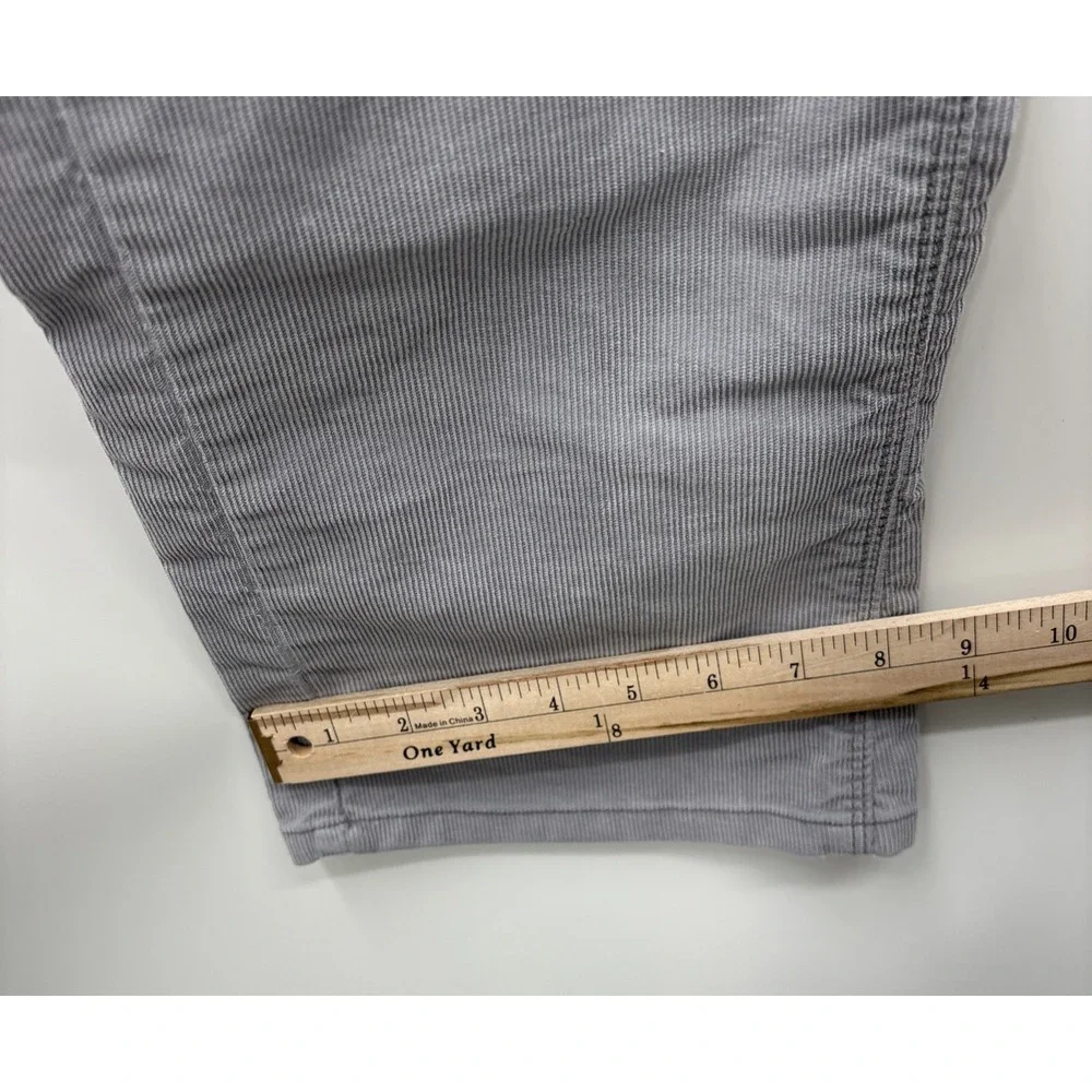 Levis 504 Slouch Straight Corduroy Pants Grey Womens Sz 35x31 Mid Rise Trousers‎